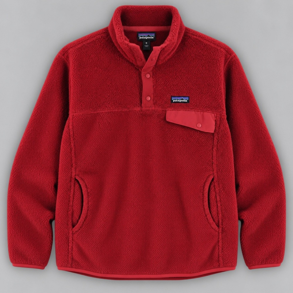 Patagonia Womens Re-Tool Snap-T Fleece Pullover Red Large 25442